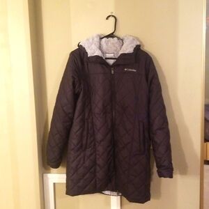Womens Blk/Gray Columbia Copper Quilted Jacket, L